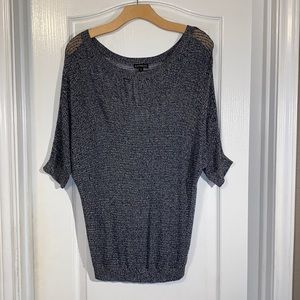 Express Black & White Knit Sweater Size Small